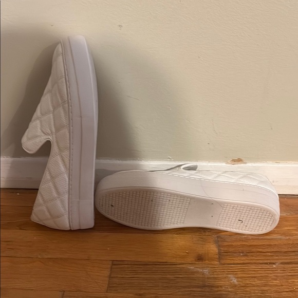 Steve Madden Ivory Quilted Slip-On Sneakers - Picture 2 of 3